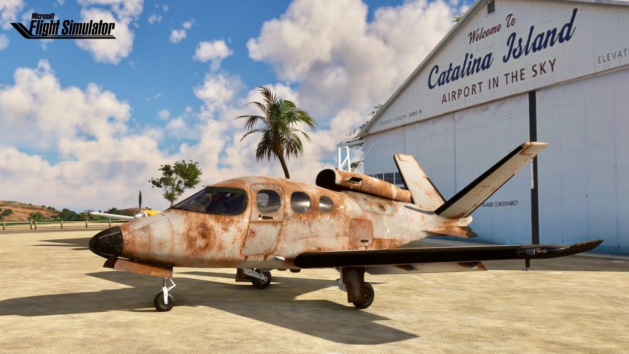 Rusty Vision Jet Revived at Catalina ChasePlane Microsoft Flight