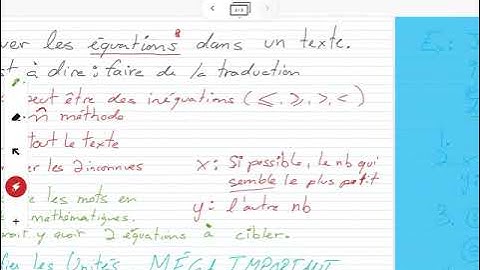 traduire un texte en équations ou inéquations