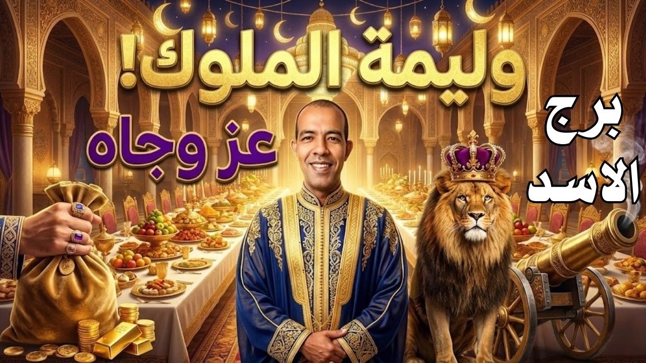 🦁 برج الأسد رمضان 2026: وليمة الملوك والعز والجاه! 🕌 مكافأة مالية ضخمة وسقوط 