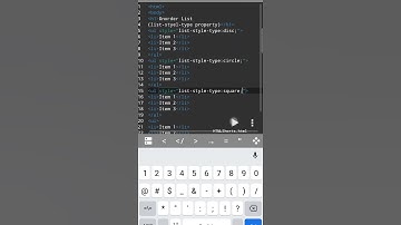 HTML program by using List(Unordered list "disc", "circle", "square", "none")