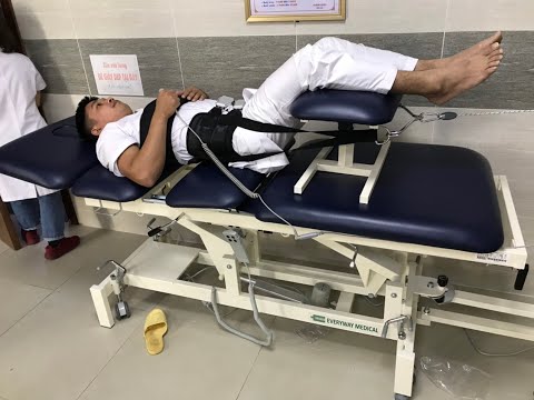 Video Máy kéo giãn cột sống lưng cổ giường nâng hạ bằng điện... - youtube