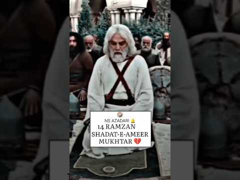 shahadat ameer mukhtar status 14 ramzan shahadat status shahadat hazrat mukhtar #shortvideo #2023