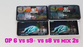 MadOut2 Big City Gaming: сравнение OnePlus 6, Samsung s9 plus, S8 и Mi Mix 2s