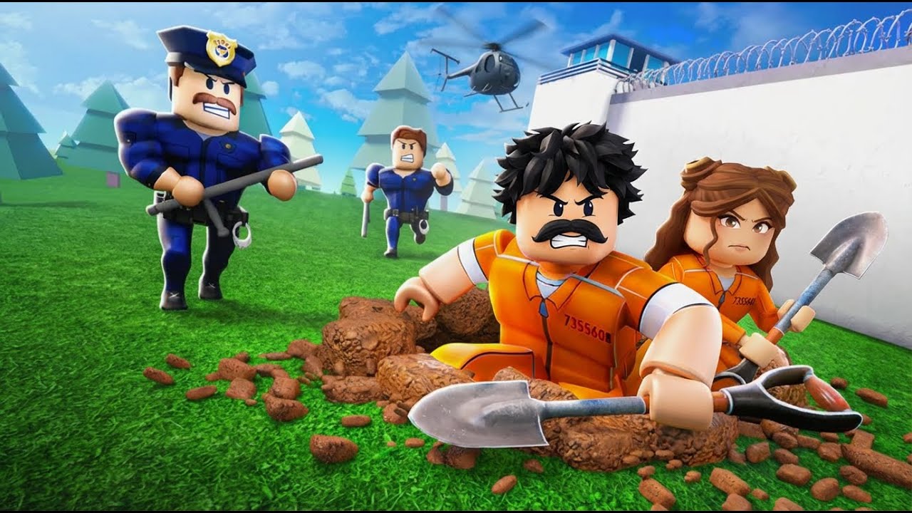 CAVAMOS para HUIR de PRISIÓN en ROBLOX con mi Hermano