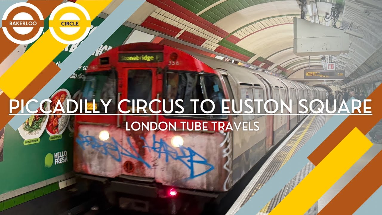 Piccadilly Circus to Euston Square - Bakerloo Line and Circle Line - London Underground Journey