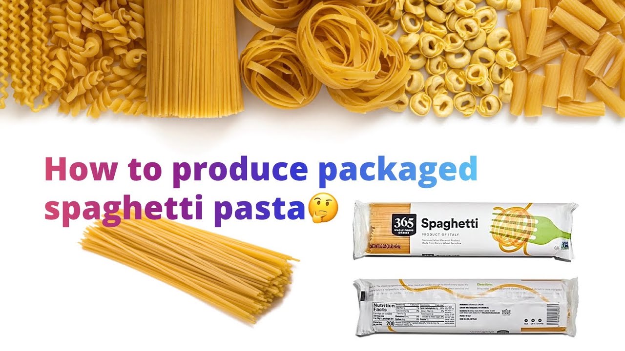 How to produce packaged spaghetti. Full automatic weighing and