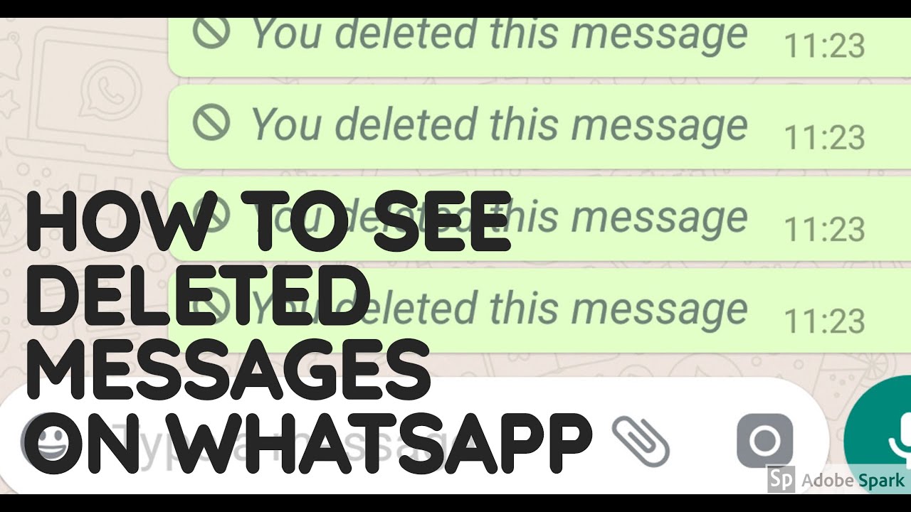 HOW TO SEE DELETED MESSAGES ON WHATSAPP ? - YouTube