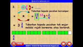 MATEMATIK UPSR : PECAHAN WAJAR BAHAGI PECAHAN WAJAR