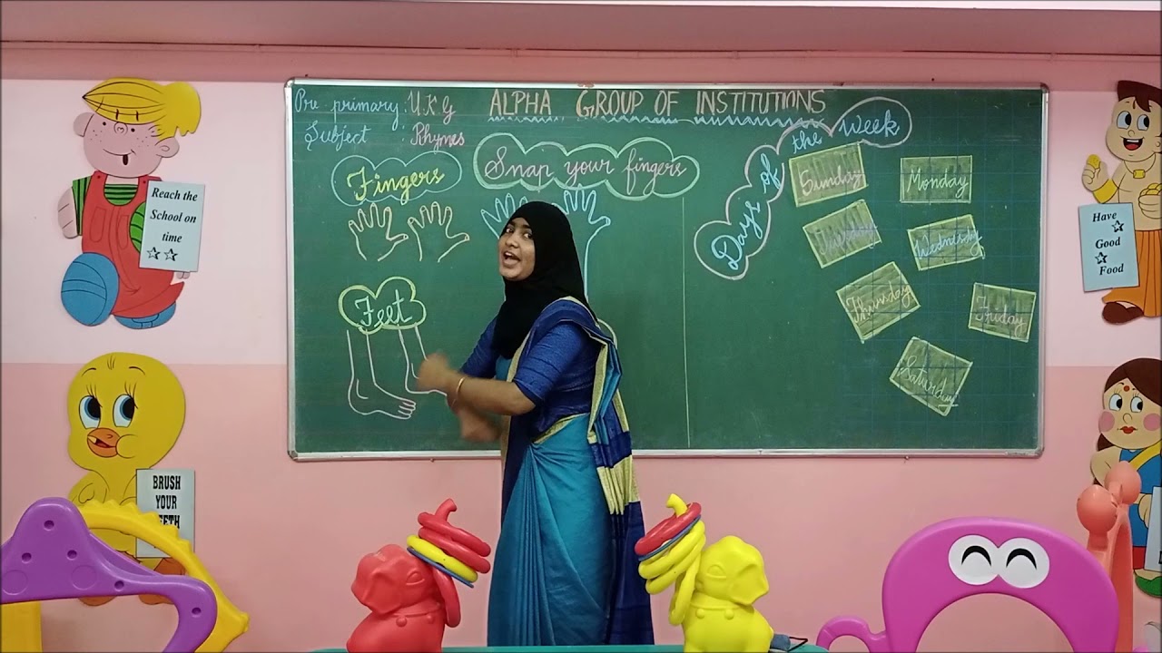 PRE PRIMARY UKG RHYMES SNAP YOUR FINGERS AND DAYS OF THE WEEK YouTube