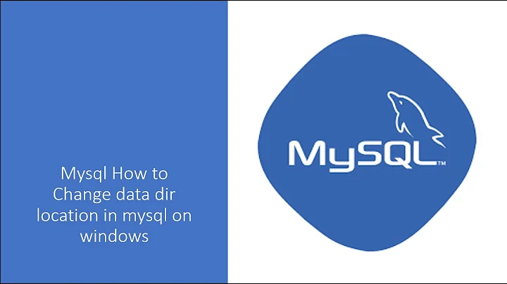 MySQL : How to Change data dir location in mysql on windows