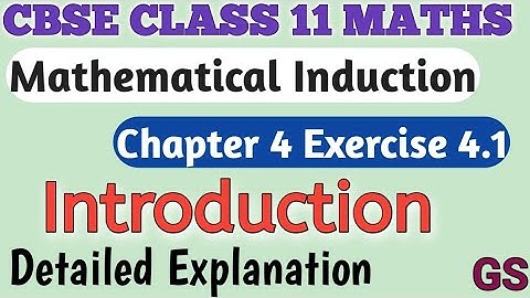 Chapter 4 - Introduction - Principle of Mathematical Induction|CBSE Class 11th Maths in Tamil |NCERT