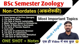 Non Chordates ONE SHOT | Important Topics | BSc Semester || By Dadhich Sir