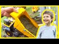 Toy Dump Truck Pours Cement