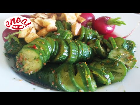 Baharatlı salatalık salatası