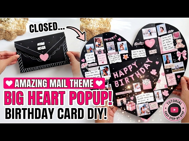 アイドル [MINYYUNY] Big Heart Note DIY This Envelope Turns Into a GIANT Heart Card! 💖 - YouTube