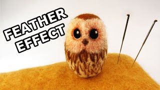 How I Needle Felted an Owl with a feather look