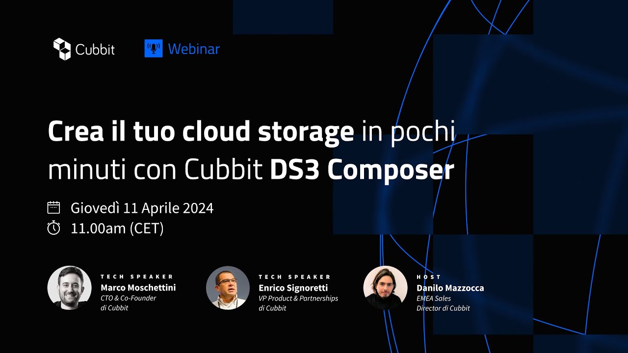 Crea il tuo cloud storage in pochi minuti con Cubbit DS3 Composer - YouTube