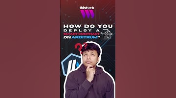 HOW TO DEPLOY A SMART CONTRACT ON ARBITRUM USING THIRDWEB?  #arbitrum #L2 #metamask #crypto #web3