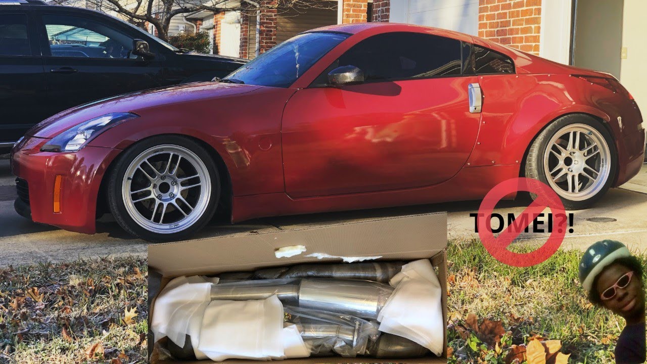 350z gets ISR single exit exhaust Budget Tomei YouTube