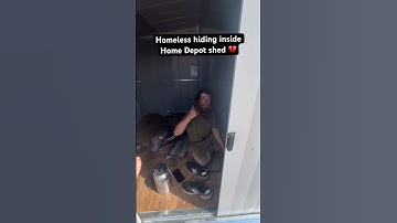 Man & his dog hiding inside Home Depot shed #homeless #dog #shorts