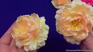 Ribbons peony.Another way/Peonía hecha de cintas/Пион из лент. Другой способ