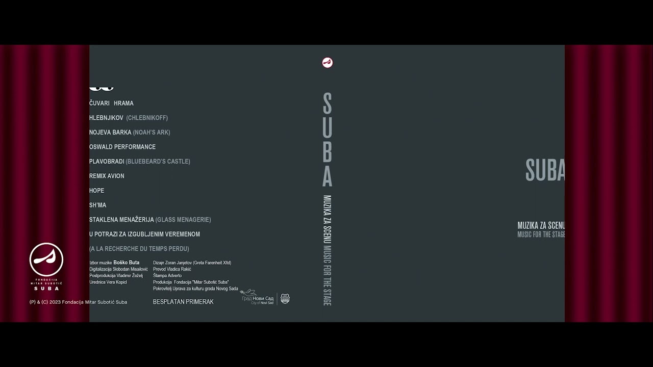 SUBA: MUZIKA ZA SCENU (MUSIC FOR THE STAGE)