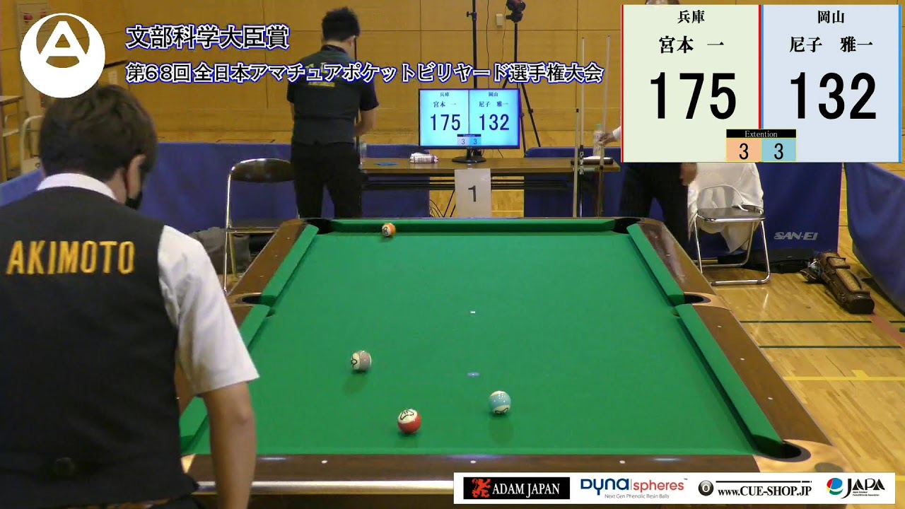 第68回全日本アマチュアポケットビリヤード選手権大会：A級（180点