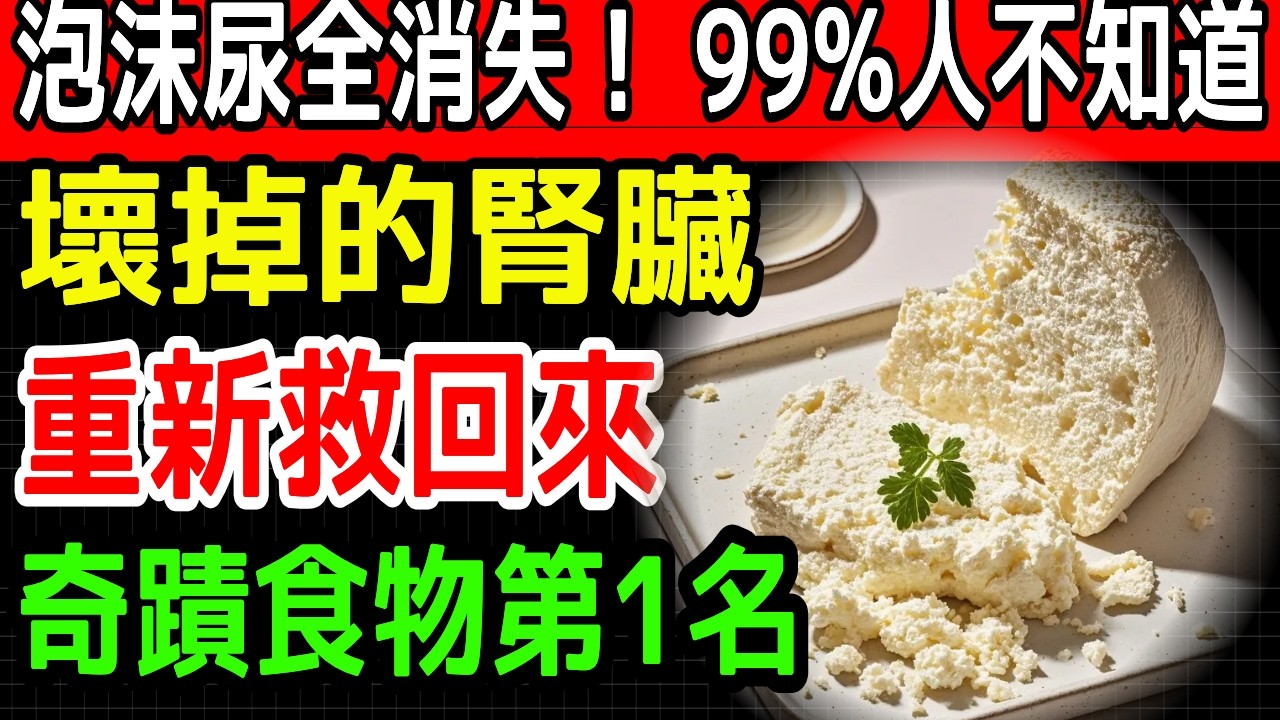 腎臟健康重拾的奇蹟食物第1名到第3名！尿液泡沫完全消失，腎臟重新充滿活力｜腎臟病、腎衰竭、腎臟健康、腎臟保養｜健康資訊｜有聲書頻尿尿急不用跑藥局？ 縮圖