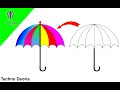 How to design umbrells in coredraw tutorial  corel draw   umbrella design kaise kare