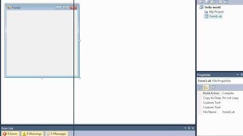 Very Simple Hello World Program in Visual Basic -  Windows Forms Application