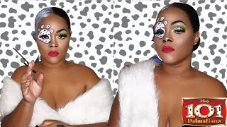 Cruella DeVille Makeup Tutorial// Halloween Makeup// 101 Dalmatians