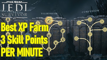 Star Wars Jedi Survivor INSANE xp glitch, 3 skills points PER MINUTE exp glitch skill point farm