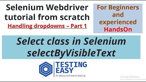 Handling dropdown in selenium using Select class