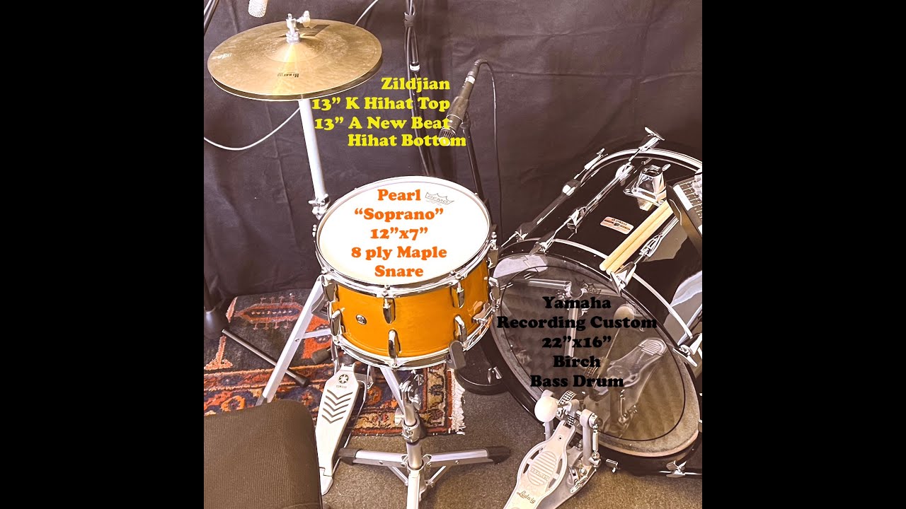 Pearl Soprano Snare & Yamaha Recording Custom Bass Drum