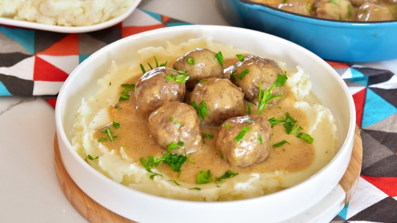 كرات اللحم السويديه 😋 الطعم ولا غلطه 💯Swedish meatballs