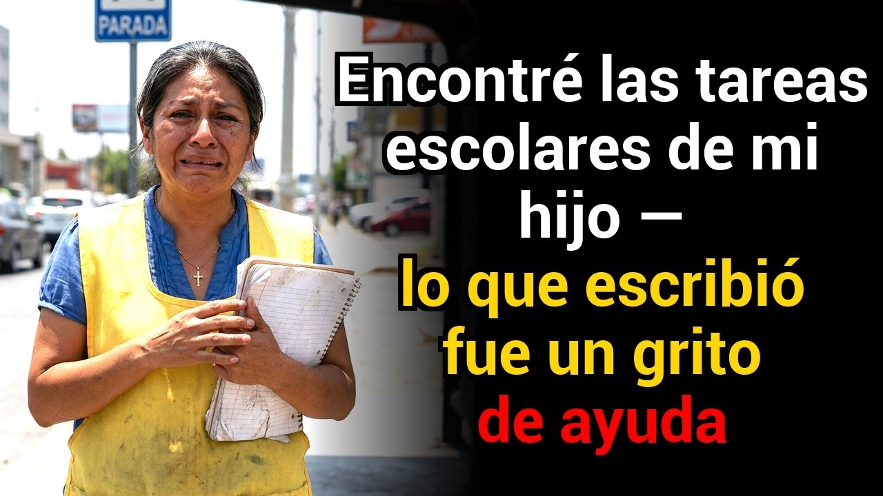Encontré las tareas escolares de mi hijo — lo que escribió fue un grito de ayuda