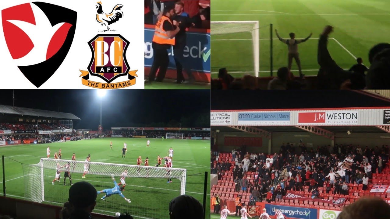 PITCH INVADERS AND FANS KICKED OUT Cheltenham Town 32 Bradford City