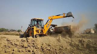 Jcb 3dx Backhoe Loader Machine Sonalika Mahindra Swaraj Tractor Stuck in | Tractor video