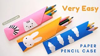 Very Easy Paper Pencil Casepencil Pouch Origami Mini Stationary Organizer Diy Paper Pencil Box