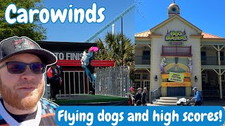 Carowinds-Flying dogs and high scores! Charlotte, NC 2024