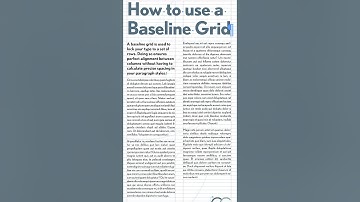 Perfectly Aligned Columns with Baseline Grid in Indesign #shorts