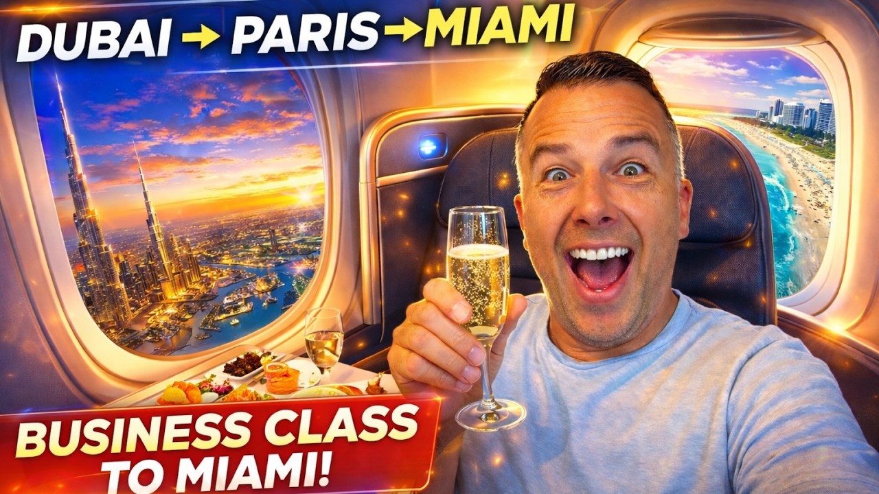 Letěl jsem BUSINESS CLASS z Dubai 🇦🇪 do Miami 🇺🇸… THIS WAS INSANE! 😳✈️