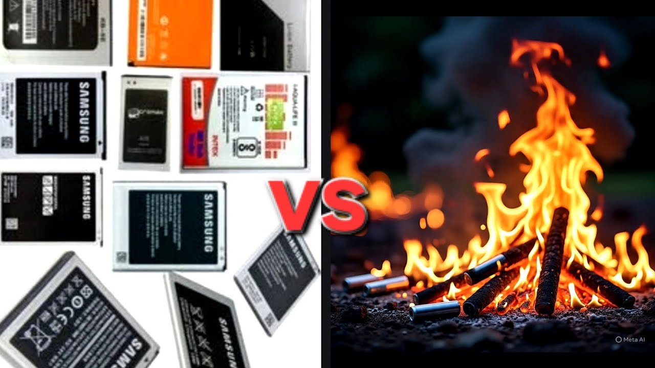 Mobile batteries into fire 