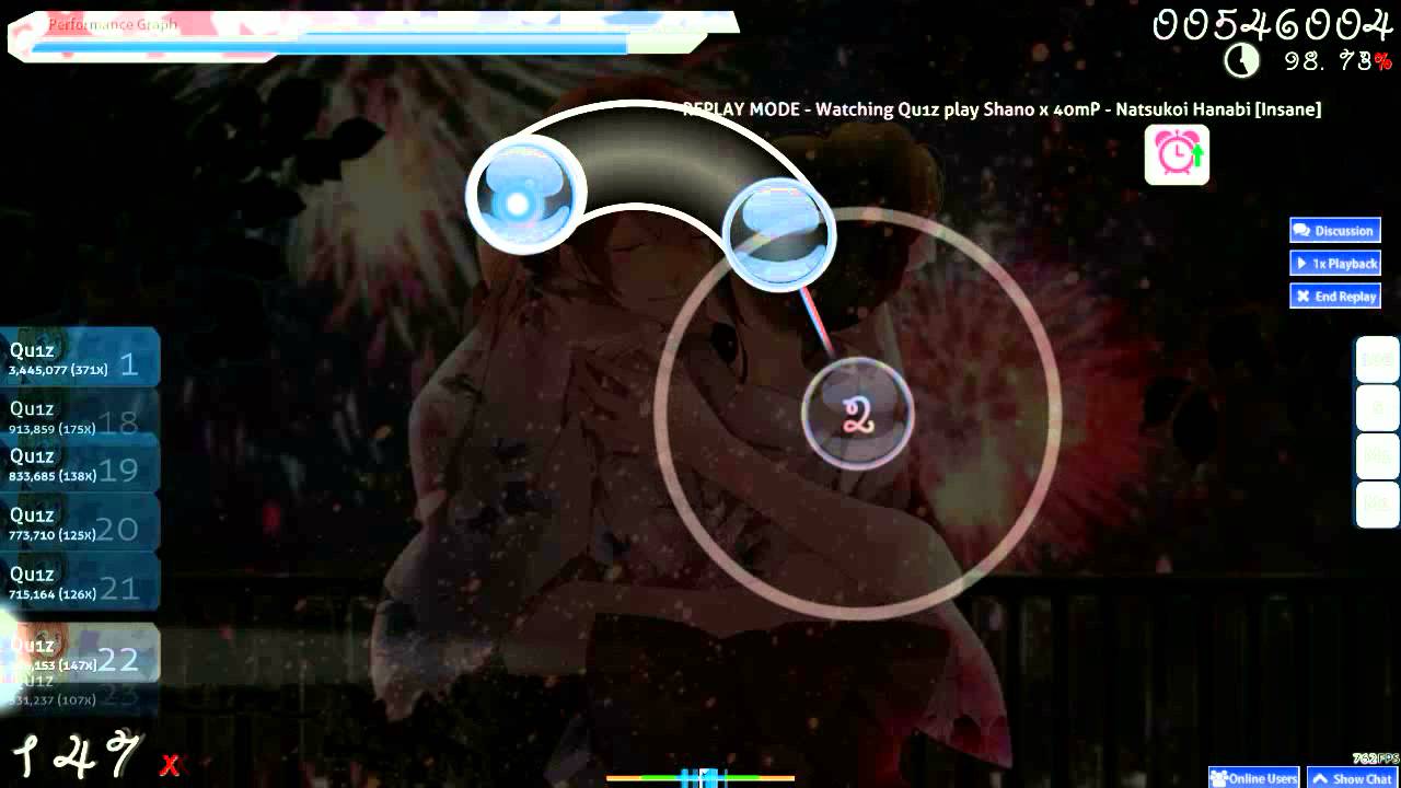 [Osu!] Shano x 40mP - Natsukoi Hanabi [Insane] +DT Qu1z