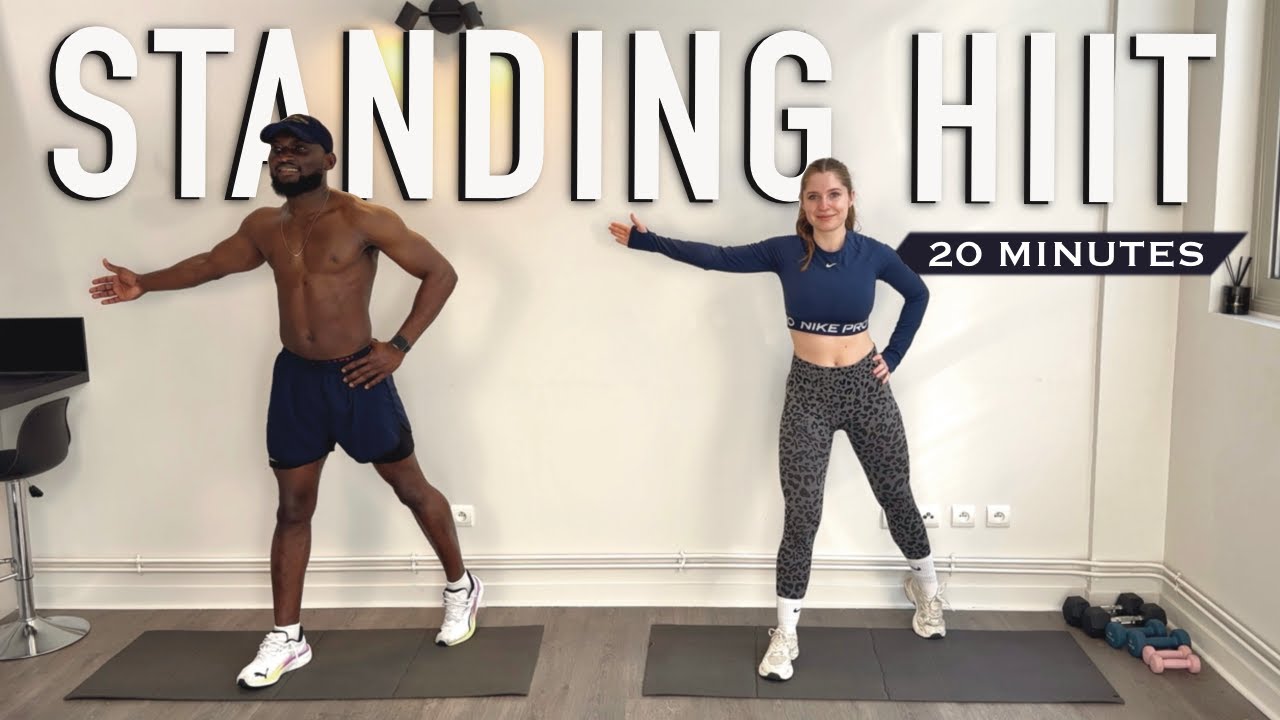 20 MIN ALL STANDING CARDIO HIIT WORKOUT | No Repeats, Low Impact ...