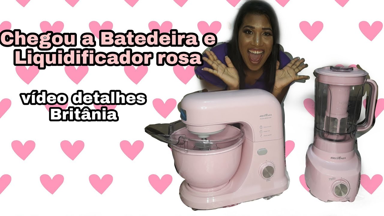 BATEDEIRA PLANETÁRIA E LIQUIDIFICADOR ROSA BRITÂNIA, #cozinharosa by tania Maria