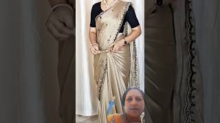 crepe saree, draping aasan tarika 😍 #bubblyideas #saree #fashion #viral