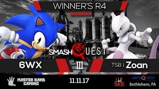Smashquest 3 - 6Wx Sonic Vs. Tsb Zoan Mewtwo - Winners R4
