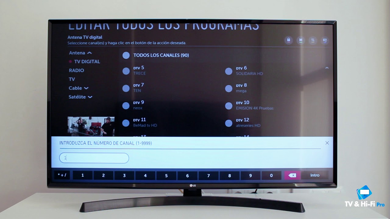 Cómo sintonizar canales en Smart TV LG: Configurar y ordenar