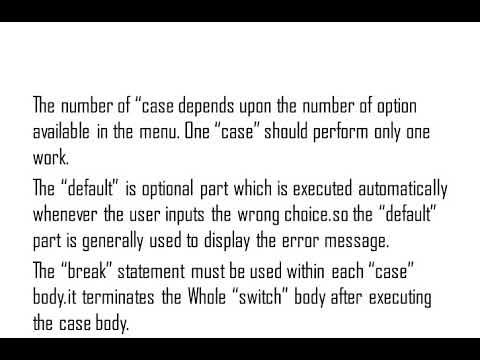 Menu Driven Program in C